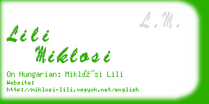 lili miklosi business card